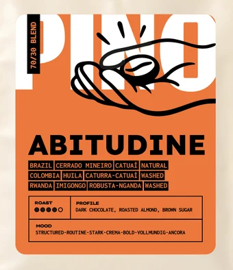 Abitudine, blend 70/30, etichetta arancione