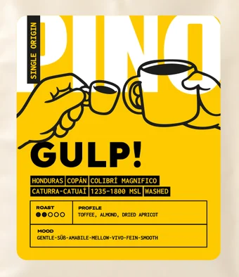 Gulp!, single origin Honduras, etichetta gialla